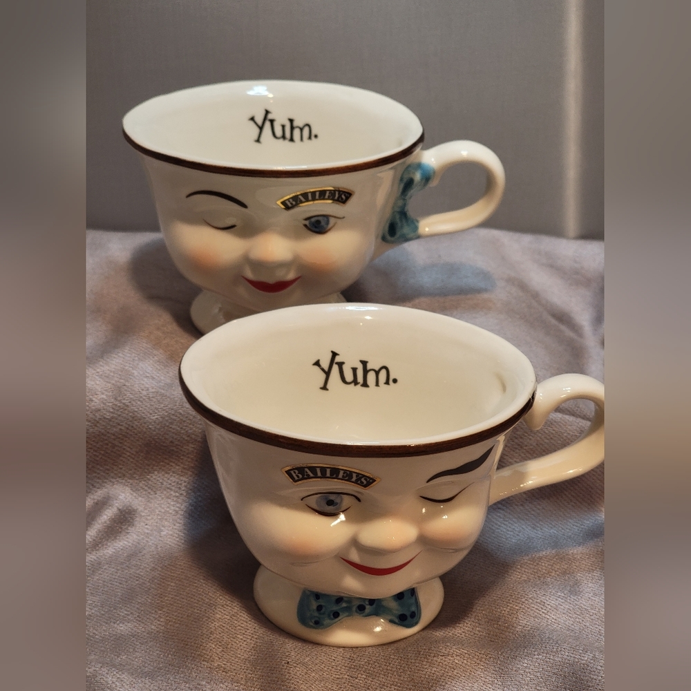 Vintage Bailey's Winking Yum Tea Cup Set, Collectible Baileys Irish